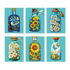 Art in Bottles - 6 Mini Paintings