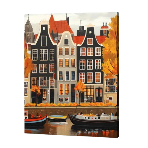 Autumn in Amsterdam Paint by Numbers