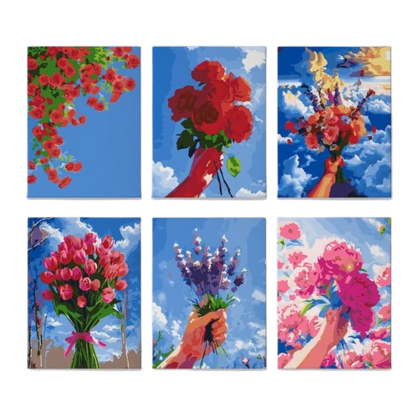 Blooming Skies - 6 Mini Paintings