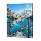 Blue Water Lake Paint by Numbers