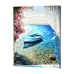 Boat and Wine Paint by Numbers
