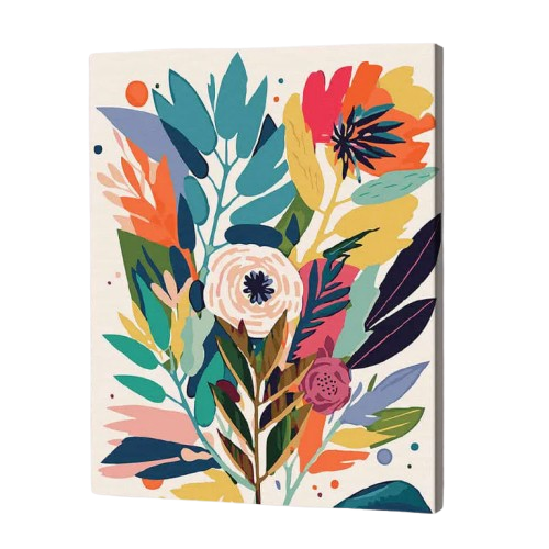 Botanical Burst Paint by Numbers