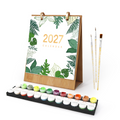Botanical Leaves Paint by Numbers Desk Calendar