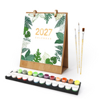 Botanical Leaves Paint by Numbers Desk Calendar