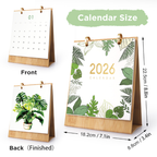 Botanical Leaves Paint by Numbers Desk Calendar