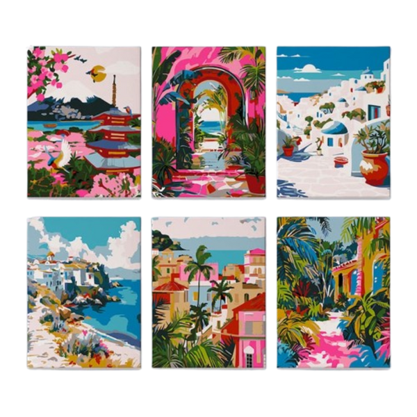 Coastal Escapes - 6 Mini Paintings