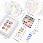 Coastal Mosaic 6-Piece Paint by Numbers Placemat