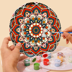 Colorful Mandala Art 6-Pieces Paint by Numbers Placemat