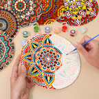 Colorful Mandala Art 6-Pieces Paint by Numbers Placemat