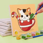 Cozy Christmas Cats - 6 Mini Paintings