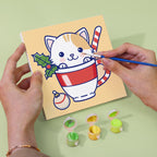 CozyChristmas Cats -6 Mini Paintings