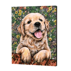Cute Dog Puppy Paint by Numbers
