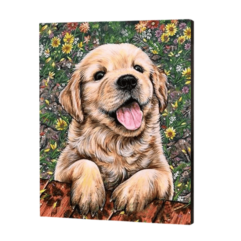 Cute Dog Puppy Paint by Numbers
