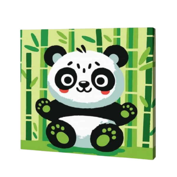 Cute Panda, Kids Paint By Numbers