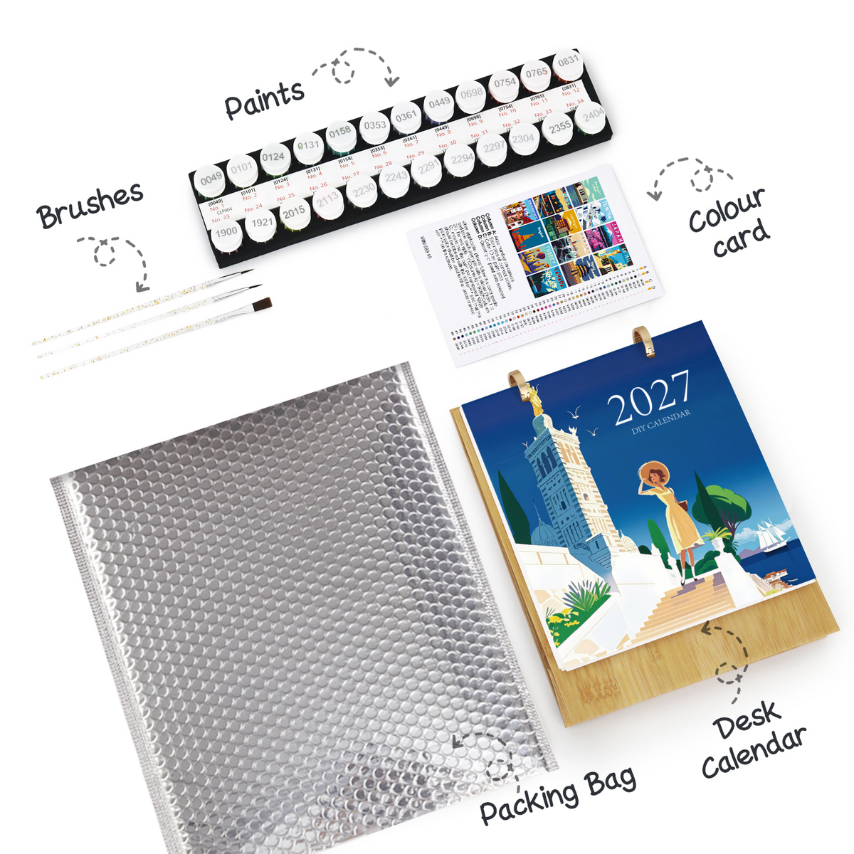 European Travel Paint by Numbers Calendar