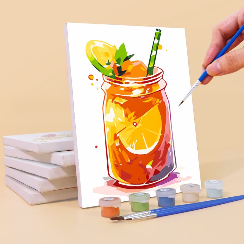 Fresh Sips - 6 Mini Paintings