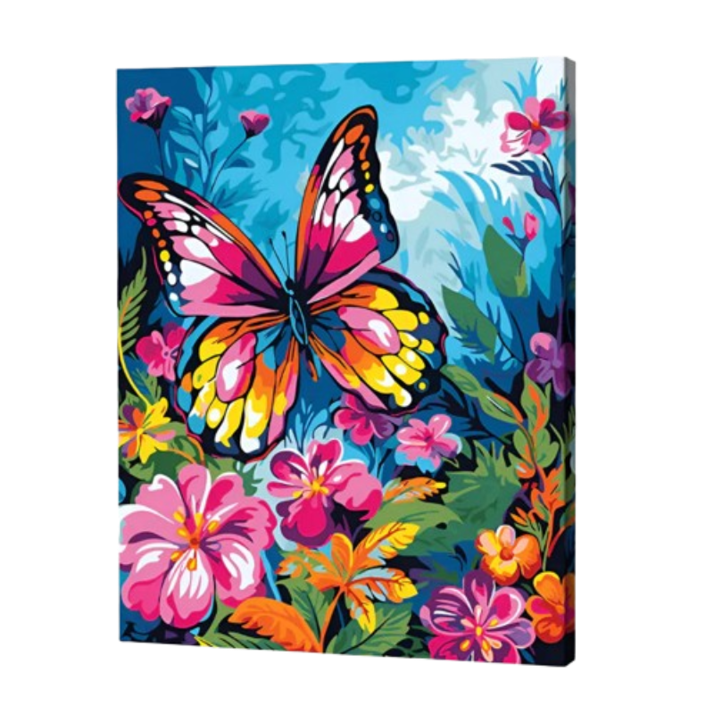 Floral Butterfly Paint by Numbers