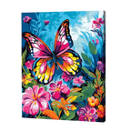 Floral Butterfly Paint by Numbers