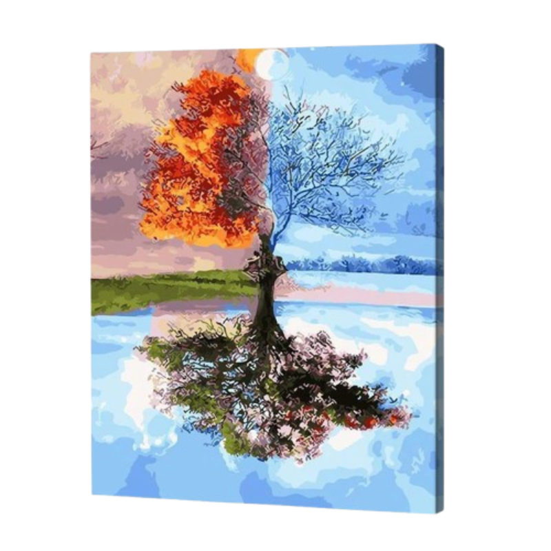 Four Seasons Tree Paint by Numbers