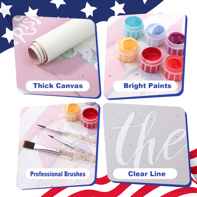 Freedom & Brave Hanging Scroll Paint by Numbers Kit