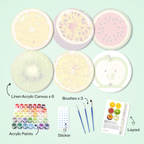 Fresh & Fruity 6-Piece Paint by Numbers Placemat
