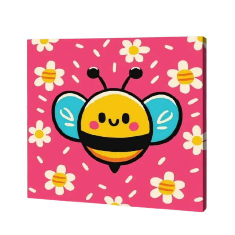 Happy Bee, Kids Paint By Numbers