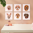 Lovely Dogs - 6 Mini Paintings