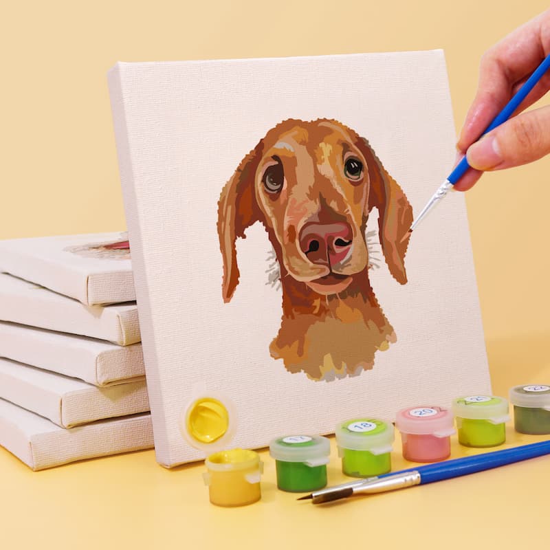 Lovely Dogs - 6 Mini Paintings