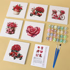 Romantic Roses - 6 Mini Paintings