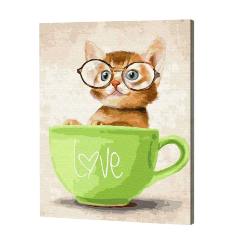 Pop-up Kitty Paint by Numbers