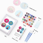 Quirky Christmas Characters Paint by Numbers Coasters