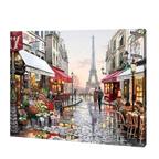Rainy in Paris Paint by Numbers Art Kit