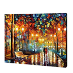 Romance under Umbrella Paint by Numbers