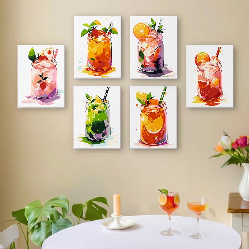 Summer Refreshers - 6 Mini Paintings