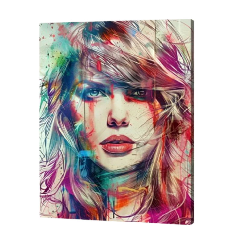 Taylor Swift Abstract Paint by Numbers