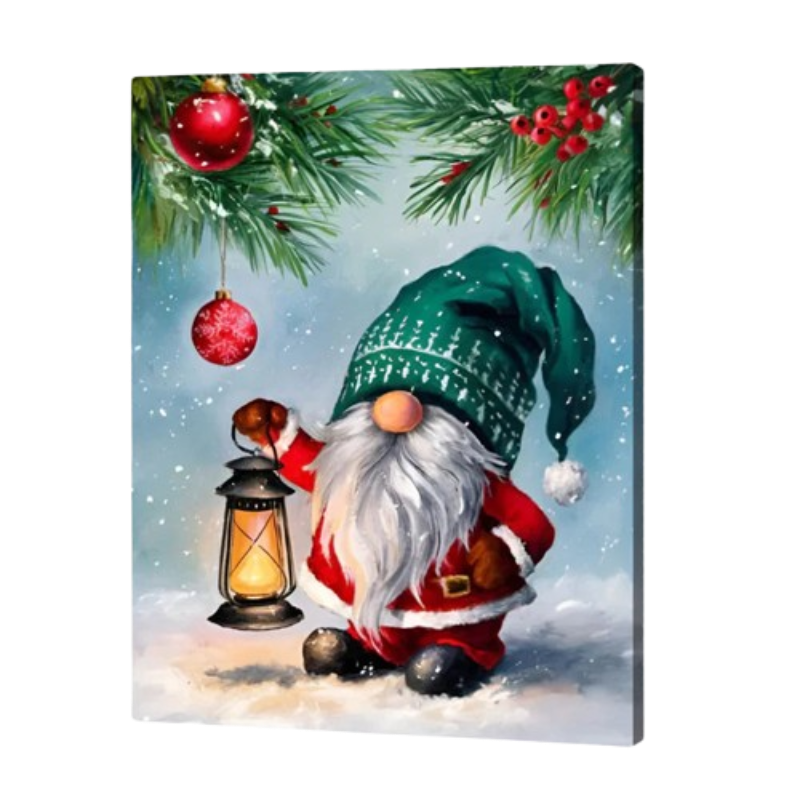 Winterlight Magic Gnome Paint by Numbers